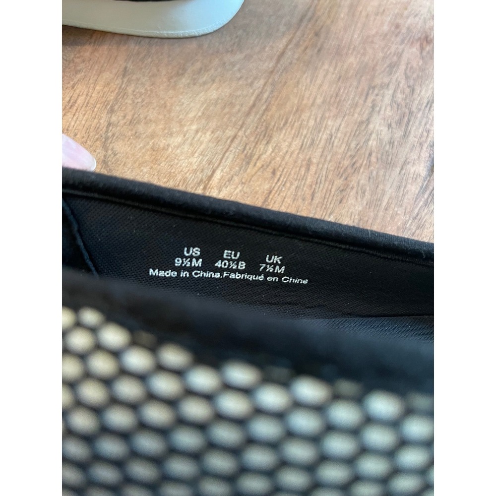 Karl Lagerfeld Paris Womens Black Mesh Embellished Ballet Flats Size 9.5 - Picture 7 of 7